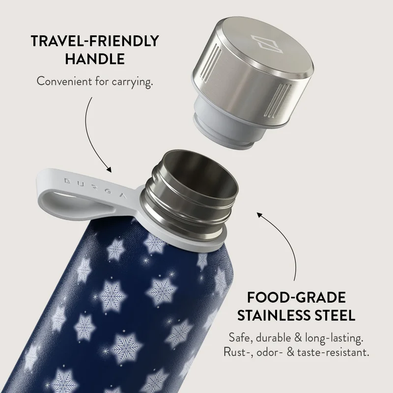 Burga Water Bottle Frosty Pines 500ml Burga Water Bottle. Keep Your Drinks At The Perfect Temperature And Your Style Impeccable, Whether At The Gym, Office, Or Outdoors (Frosty Pines) (500 Ml)  | Best Price UAE